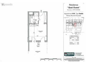 Studio 1 pièce 27 m²