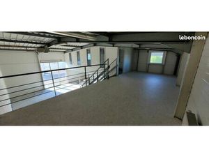 Hangar 430 m² à Sausheim – bureaux  mezzanine  sous-sol  compteur triphasé  chauffage gaz 