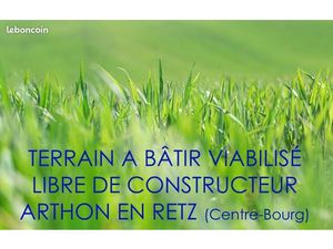 Terrain à bâtir viabilisé prêt à construire Centre-Bourg ARTHON EN RETZ