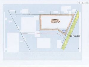 Terrain 1167 m² saint molf