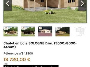 Chalet en bois 72m2 en kit