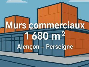 Murs commerciaux 1 680 m² – 3 zones + chambres froides + parkings – Alençon
