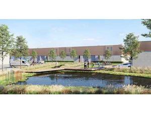 NIEUWBOUW KMO-UNIT VAN 180 M² MET WONING VAN 175 M² TE KO...