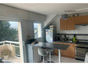 Loue T2 et demi avec une chambre et une mezzanine  grand balcon ainsi qu'un grand garage f