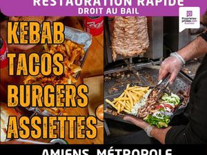 Amiens Métropole - Droit au bail  Snack  Restauration rapide avec Terrasse