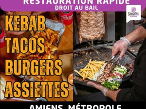 Amiens Métropole - Droit au bail  Snack  Restauration rapide avec Terrasse