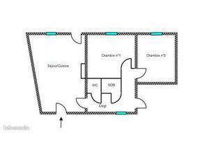Appartement rénové F3 (51 m2)  disponible immédiatement