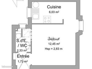 Appartement 1 pièce 22 m²
