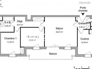 Appartement 3 pièces 67 m²