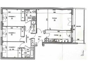 T4 traversant de 90 m² sans vis-à-vis direct