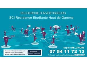 Recherche investisseurs pour Création d'une SCI Maison Résidente Etudiante Haut de Gamme M