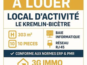 Location locaux professionnels 303.02 m² à Le kremlin-bicetre (94270)  4 819 €