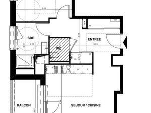 Appartement 3 pièces 53 m²