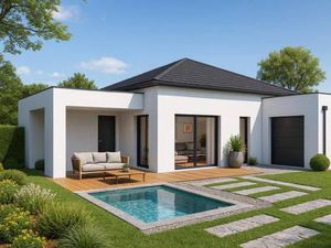 Terrain avec maison neuve à vendre