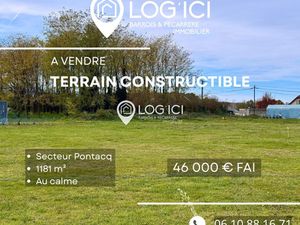 Beau terrain constructible de 1181 m2