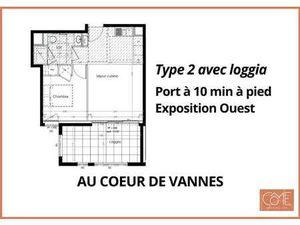 Vente Appartement 2 pièces à Vannes Centre Ville (56000) : à vendre 2 pièces / 34m² Vannes