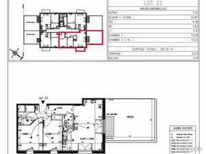 Appartement 3 pièces 60 m²