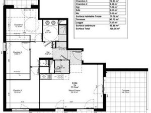 Location T4 de 77m2 avec terrasse au dernier étage. Albertville (73200)
