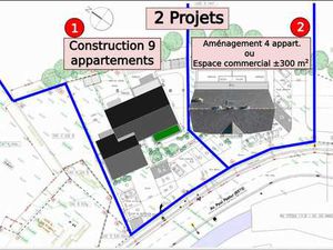 Projets: 1. Construct 9 appart - 2. Aménag 4 appart ds GO