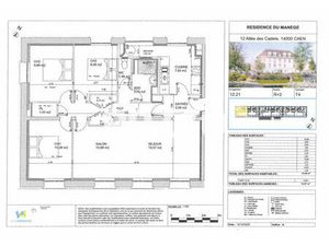 Appartement Caen 3 pièce(s) 74.42 m2