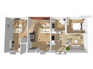 Immeuble de rapport (3 T2 rénovés) - Blois Centre