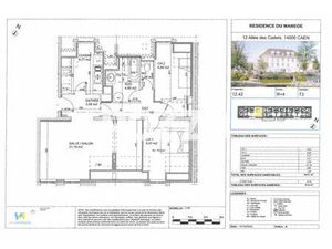 A LOUER : APPARTEMENT NEUF - T3 - 60 M² - RESIDENCE DU MANEGE - CAEN