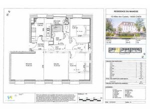 A LOUER : APPARTEMENT NEUF - T3 - 75 M² - RESIDENCE DU MANEGE - CAEN