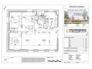 A LOUER : APPARTEMENT NEUF - T4 - 87 M² - RESIDENCE DU MANEGE - CAEN