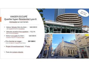 Annonce investisseurs Viager occupé Lyon 6ème Quartier