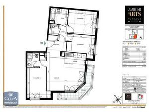 Location Appartement 4 pièces 81m² PUTEAUX 92800