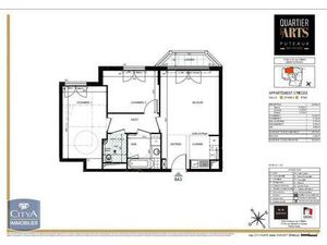 Location Appartement 3 pièces 56m² PUTEAUX 92800