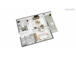 Appartement 2 pièces 45 m²