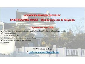 Location Maison meublée - Disponible 15 Mars 2026