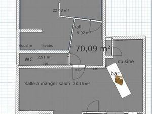 F1 70m2 rdc la seauve 419euros
