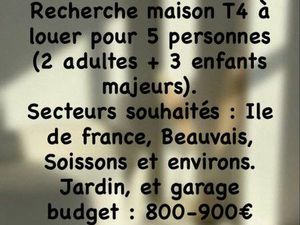 Recherche maison T3/T4