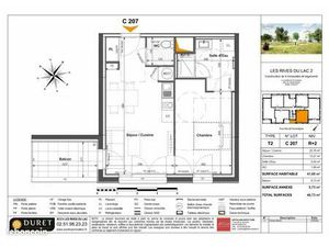 Appartement 2 pièces 41 m²