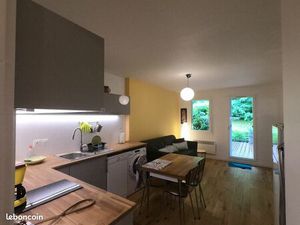 A louer beau T1 meublé 32 m2 avec terrasse 17m2 et jardinet  quartier lycée St Michel