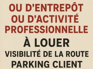 Local de stockage  d’entrepôt ou d’activité 150m2