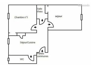 Appartement 2 pièces 39 m²