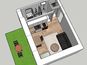 Studio 18m2+terrasse+parking A renover