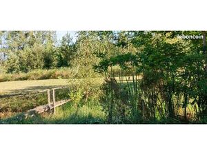 Terrain au calme avec étang