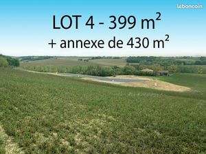 Terrain constructible de 399 m² + Annexe de 430 m² à l’Isle Jourdain 32600