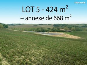 Terrain constructible de 424 m² + Annexe de 668 m² à l’Isle Jourdain 32600
