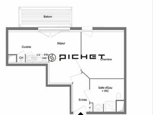 Appartement 2 pièces 36 m²