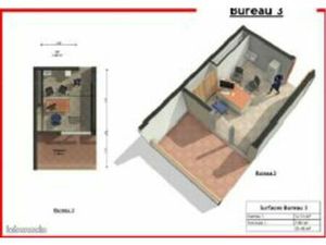 Espace bureau avec terrasse privative