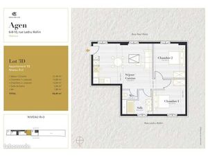 Appartement 3 pièces 62 m²