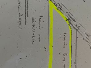 Terrain plat 800 M2 vue sur la nature