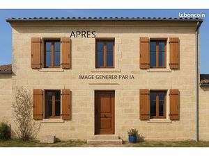 Maison en pierre de taille et moellons – 110 m² – Toiture neuve – À rénover – À 8 min de C