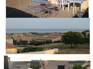 Vente villa 65m2 duplex  vue sur mer et clape  calme  parking  piscine