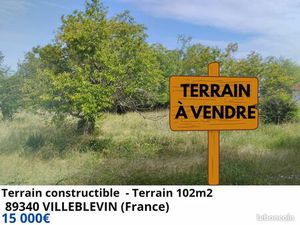 VENTE TERRAIN CONSTRUCTIBLE 102m2